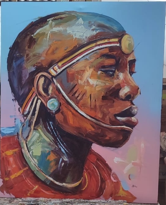 African Heritage Portrait Vibrant Colors